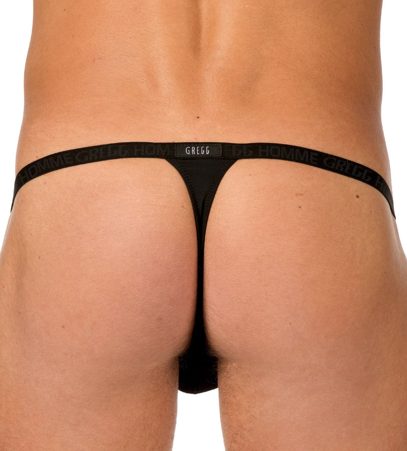 GREGG HOMME thong Sensual Transparent Romantic ''PIMP'' BLACK thongs 96604 161