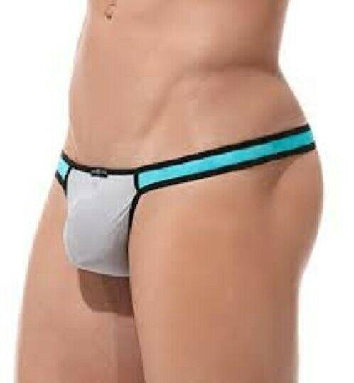 Gregg Homme Thong Super-Ero Tangas Bold Color Blue and Silver 160304 97 - SexyMenUnderwear.com