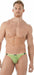 Gregg Homme Thong Suspender Mesh C-Ring Tangas Lime 142804 123 - SexyMenUnderwear.com
