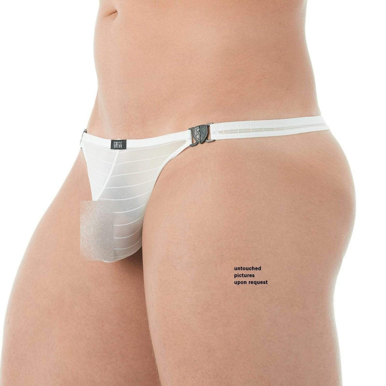 Gregg Homme Thong Suspender Mesh Detachable Clips Tangas White 142804 123 —  SexyMenUnderwear.com