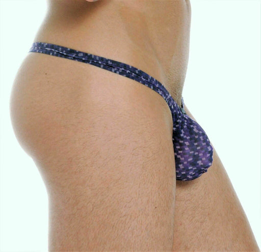 GREGG HOMME Thongs Second-Skin Sheer Purple C-Ring R143004 18 - SexyMenUnderwear.com