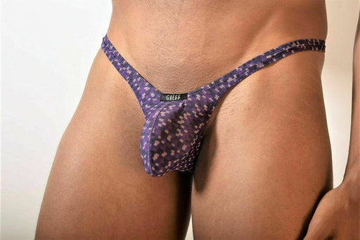 GREGG HOMME Thongs Second-Skin Sheer Purple Thong NR143004 18 - SexyMenUnderwear.com