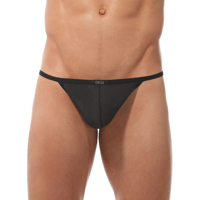 Gregg Homme Torridz C-Ring Pouch HyperStretch BackLess Strings Black 87416 - SexyMenUnderwear.com