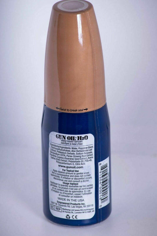 GUN OIL H2O Lubricant Purified Water-Based Lubrifiant 4oz/120ml G - SexyMenUnderwear.com