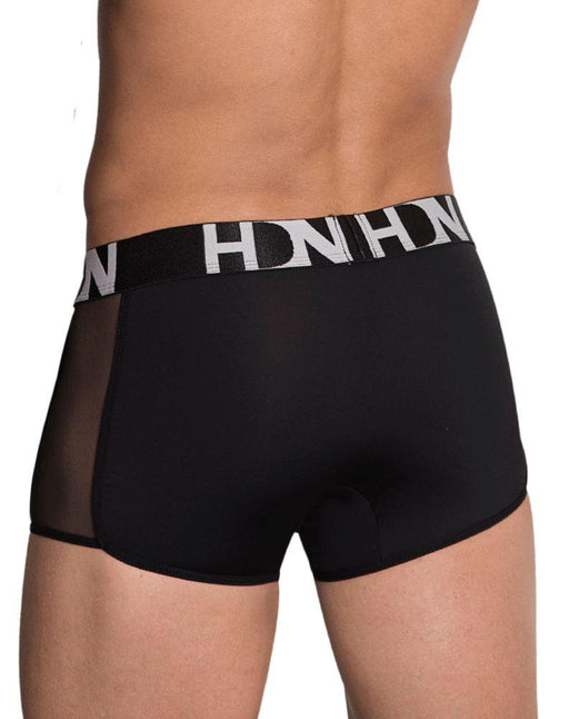 Hidden Boxer Mesh Trunks Stretch Sexy Sensual Black Black 964 1 - SexyMenUnderwear.com