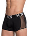 Hidden Boxer Mesh Trunks Stretch Sexy Sensual Black Black 964 1 - SexyMenUnderwear.com
