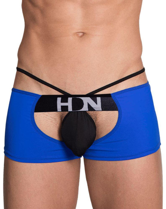 Hidden Sensual Boxer Lingerie Open Butt Boxers Trunk BLUE 957 4 - SexyMenUnderwear.com