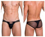 Hidden Thongs O-Ring Pouch Microfibre Mesh Bikini-Black 960 9 - SexyMenUnderwear.com