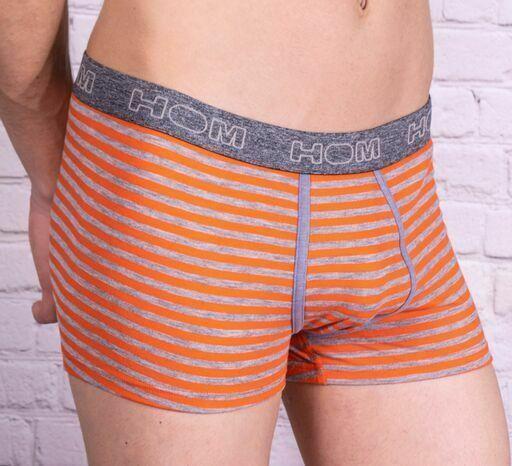 HOM M HOM Boxer Bussiness Cotton Men Underwear Orange Lined 2