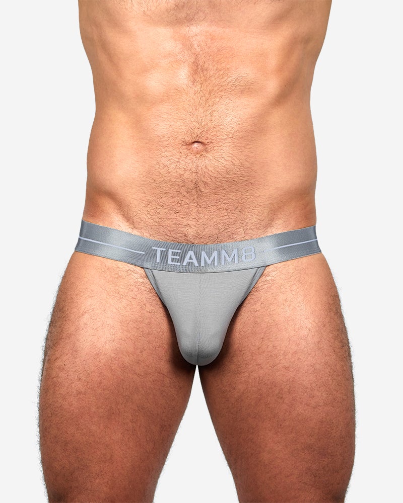 ICON Brief TEAMM8 Micro-Modal Quick Dry Fabric Sexy Slip Briefs Grey 9 - SexyMenUnderwear.com