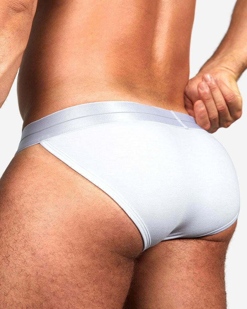 ICON Sport Briefs TEAMM8 Micro-Modal Quick Dry Fabric Brief White 24 - SexyMenUnderwear.com