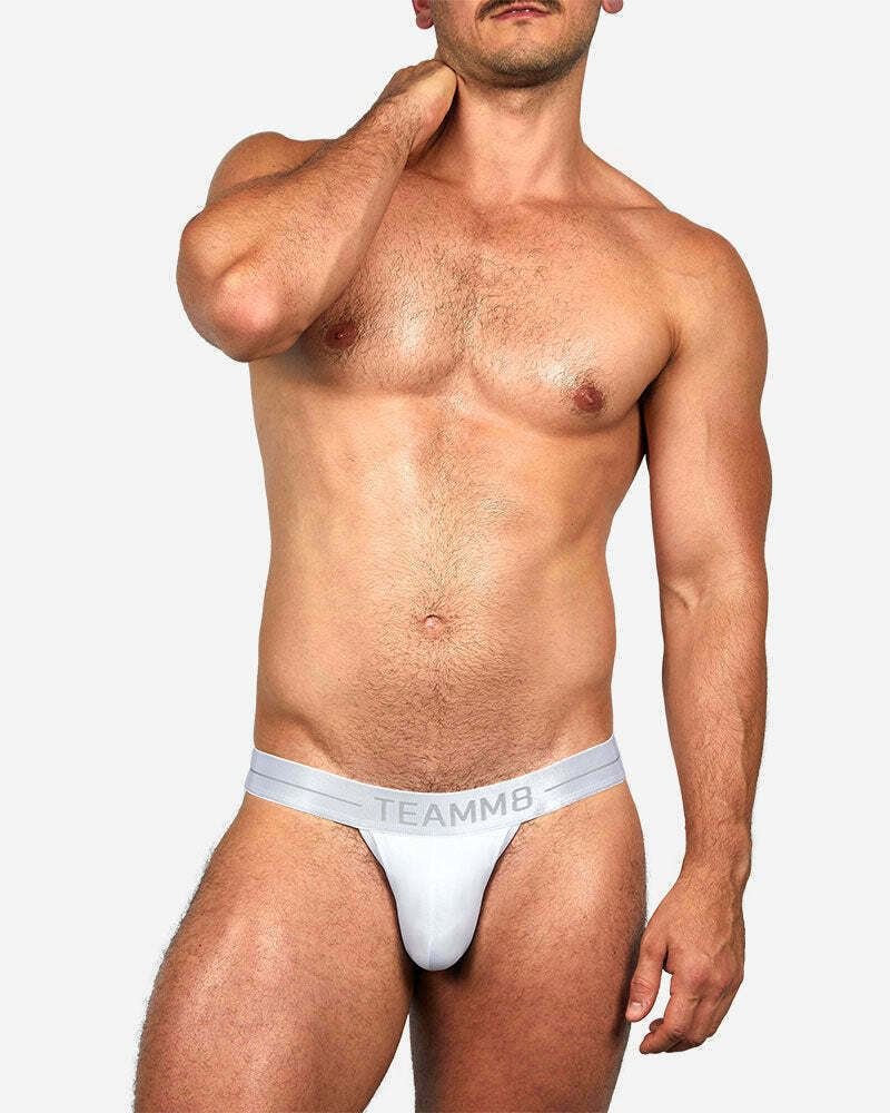 ICON Sport Briefs TEAMM8 Micro-Modal Quick Dry Fabric Brief White 24 - SexyMenUnderwear.com