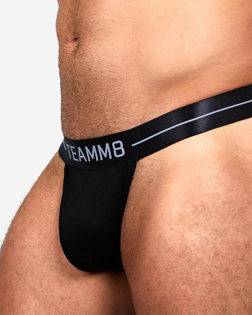 ICON Thong TEAMM8 Underwear With Triangle Top Part Low-Rise Thongs Black 3 - SexyMenUnderwear.com