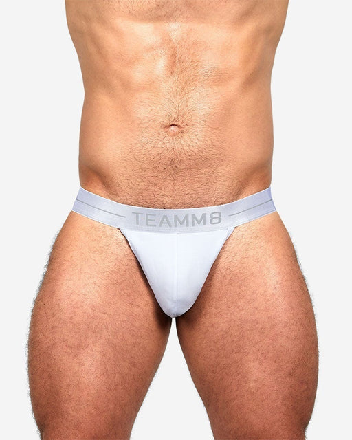 Icon Thong TEAMM8 Underwear with Triangle Top Part Low-Rise White 3 - SexyMenUnderwear.com