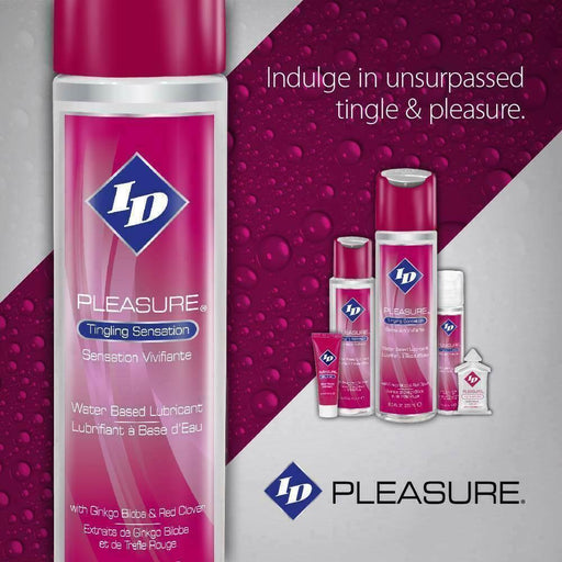 ID Pleasure Stimulating Personal Lubricant 2.2 Fl Oz - Water Based Tingling  Sensation Lube with Natural Botanical Extracts, made in USA by ID