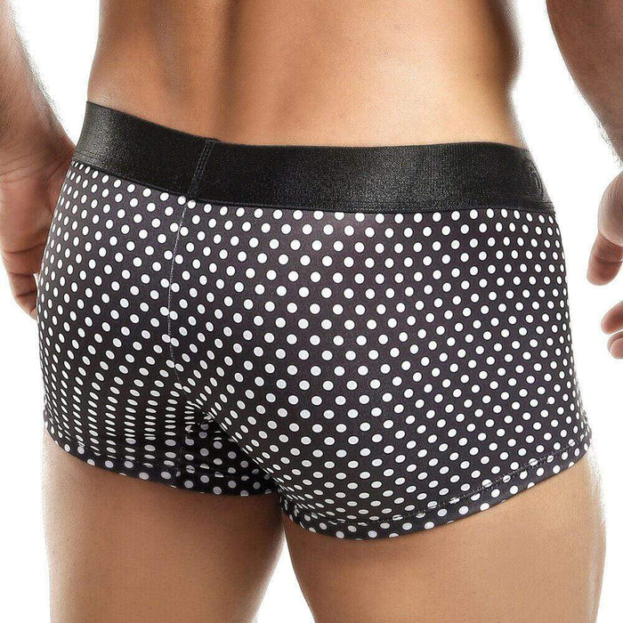 INTYMEN Boxer Mens Underwear Trunk Dots Black Ing053 MX2 - SexyMenUnderwear.com