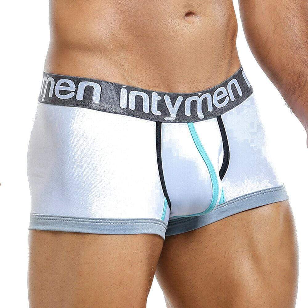 INTYMEN Ropa interior masculina Mens Sexy Boxer Homme White ING057 4 —  SexyMenUnderwear.com