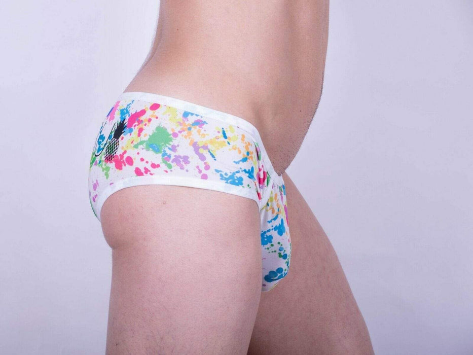 JJ MALIBU Briefs Paint SPLASH Slips Sensual Brief 3 - SexyMenUnderwear.com