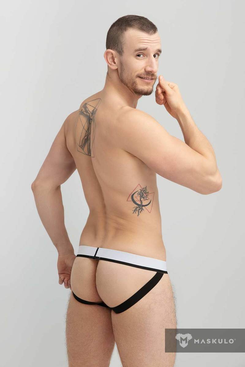 Jock MASKULO Microfiber Jockstraps with Silky Band Red JS162-10 26 - SexyMenUnderwear.com