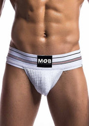Jock MOB Eroticwear Malebasics Fetish Classic Jockstrap White MBL100 1 - SexyMenUnderwear.com
