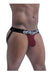 Jockstrap ErgoWear GYM Mesh Sports Low-Rise Jock in Burgundy 1400 77 - SexyMenUnderwear.com