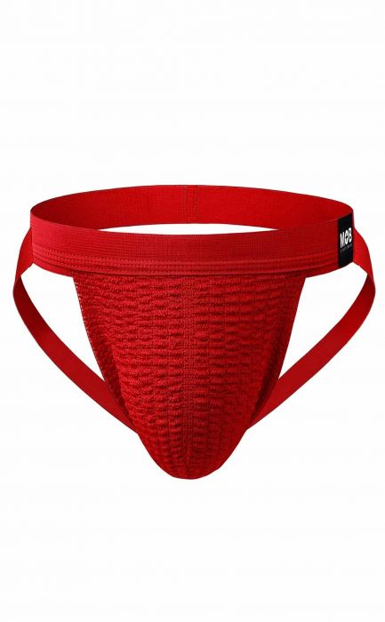 Jockstrap Malebasics MOB Jock Fetish Swim-Jock Lycra Red MBL101 1 - SexyMenUnderwear.com