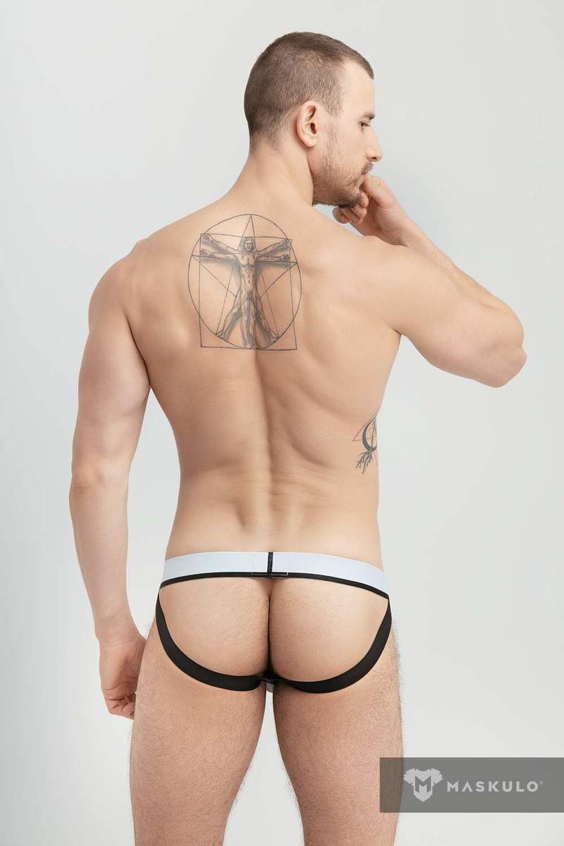 Jockstrap MASKULO Microfiber Jock Silky Band Gray JS162-93 26 - SexyMenUnderwear.com