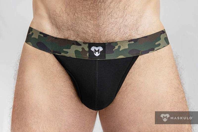Jockstrap MASKULO Military Cotton Jock Black JS160-90 16 - SexyMenUnderwear.com