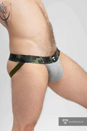 Jockstrap MASKULO Military Cotton Jock Gray JS160-93 16 - SexyMenUnderwear.com