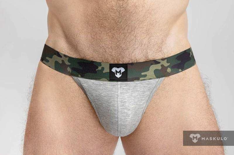 Jockstrap MASKULO Military Cotton Jock Gray JS160-93 16 - SexyMenUnderwear.com