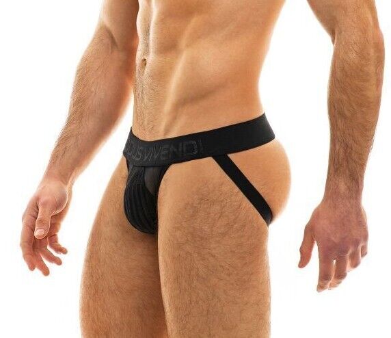 Jockstrap Modus Vivendi Tiffany's Velvet Jock Low-Rise Cut Black 12011 29 - SexyMenUnderwear.com