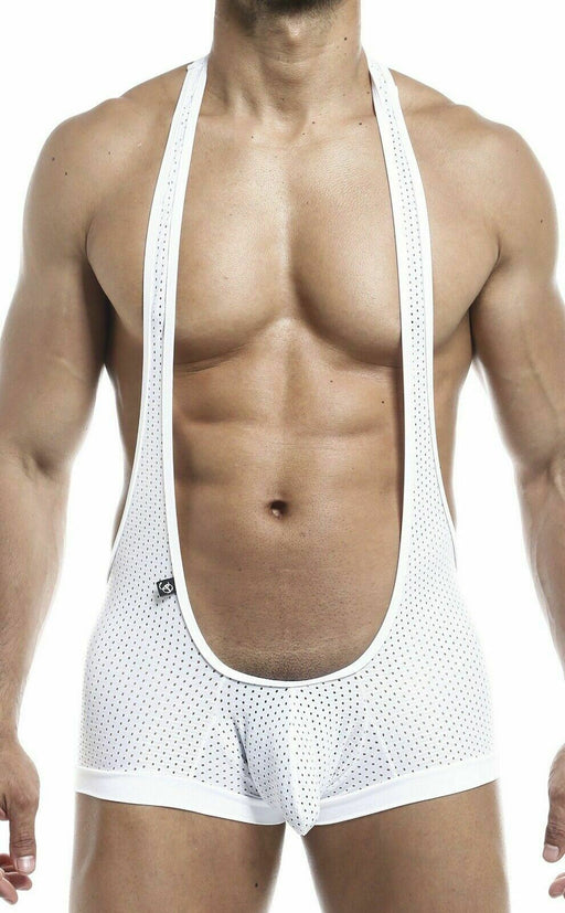 JOE SNYDER Singlet Wresling Bodysuit Bulge Singlets White BUL10 1 - SexyMenUnderwear.com