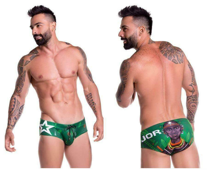 JOR Swimwear Masai Low Rise Swim Briefs Green 0767 3 - SexyMenUnderwear.com