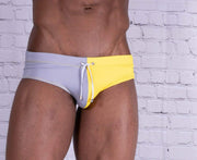 JOR Swimwear Verona Swim Brief Swimsuits Yellow-Grey 0758 2 - SexyMenUnderwear.com