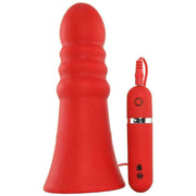 Kink Vibrator Everything Butt Ridged Vibrating Plug in Red 1 - SexyMenUnderwear.com