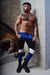 LARGE BREEDWELL Track Pants Moto Chaps With Interior Side Leg Zippers Blue Legging 36 - SexyMenUnderwear.com