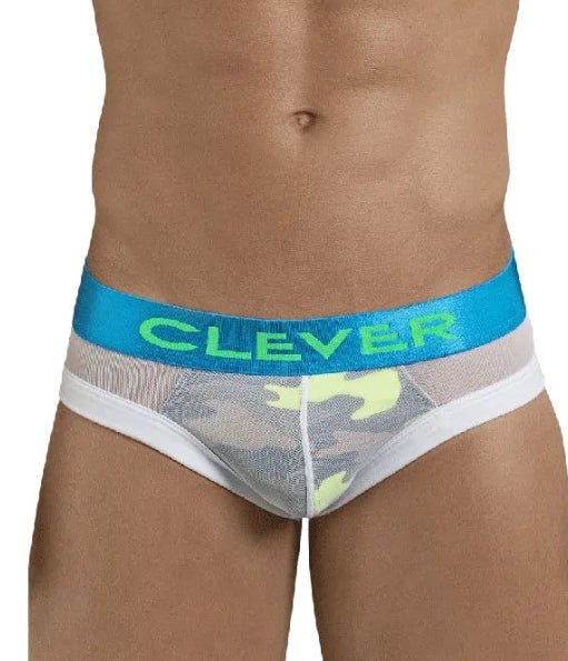 Clever Underwear Men's Zero Point Cheeky Brief Blue Large