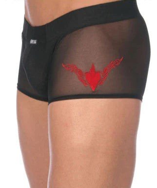 Large Gregg Homme Brave Hearth Power Mesh Biker Short Sheer 35005 GHMX6 - SexyMenUnderwear.com