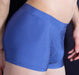 Large HOM H01 Boxer Polyamide Elastane Triangle Blue 1 - SexyMenUnderwear.com