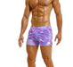 LARGE Modus Vivendi Candy Line Swim Shorts Camouflage Swimwear Purple DS2231 - SexyMenUnderwear.com