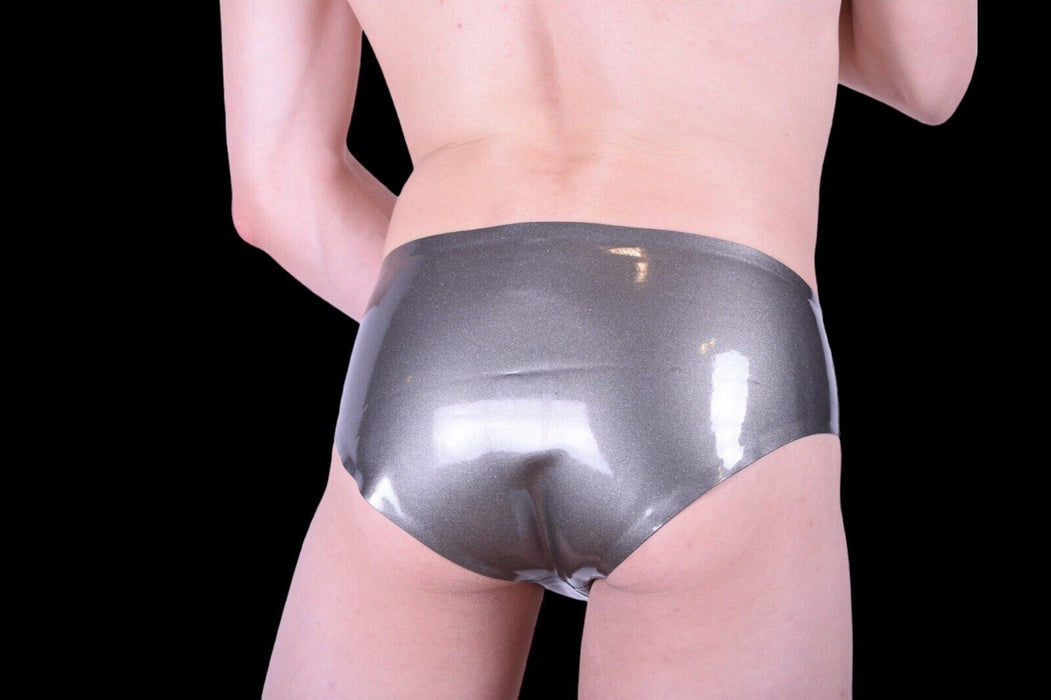 Large POLYMORPHE Latex Brief Rubber Underwear Pewter UN-015A 10 —