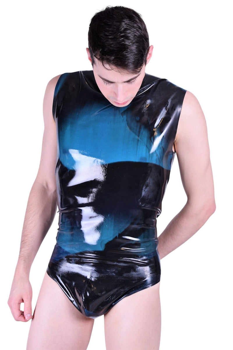 Large Polymorphe Latex Kit Jockstrap And Tank Top Rubber Suit Peacock 17 - SexyMenUnderwear.com