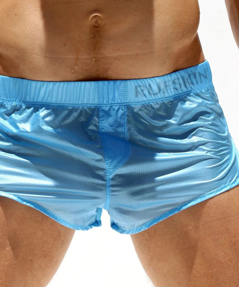 LARGE RUFSKIN Swim Shorts ZUKO Ultra Lightweight Total Nylon Swimwear Sky Blue - SexyMenUnderwear.com