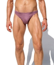 LARGE RUFSKIN Thong STREAM Premium Stretch Rayon Soft-Knit Pouch Dark Melrose 16 - SexyMenUnderwear.com