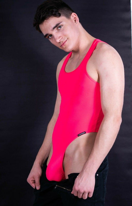 LARGE WOJOER Stringbody Swim Thongs Bodysuit Light Red Swimwear 320S5 4