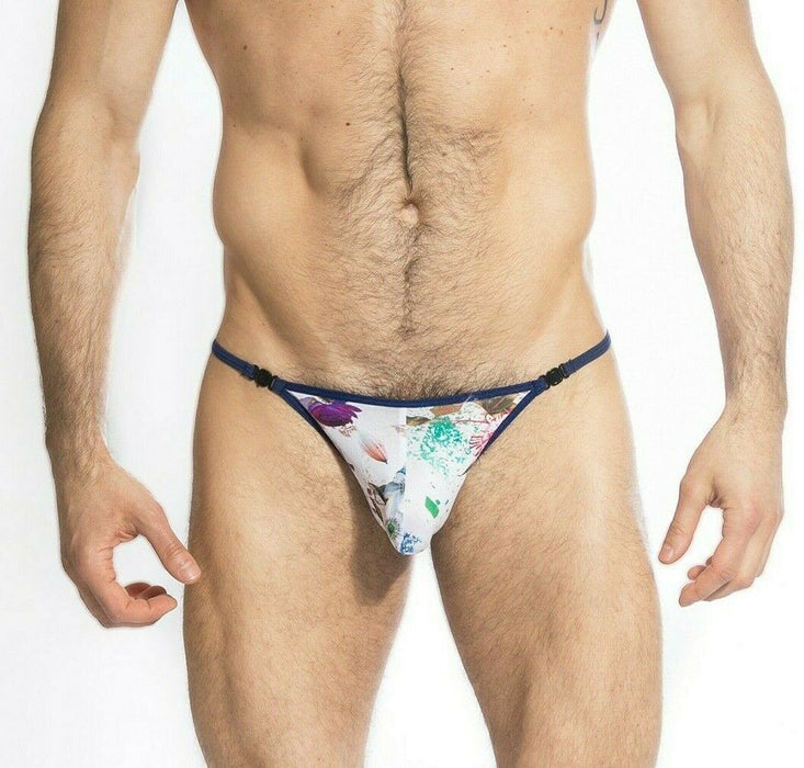 L'Homme Invisible G-String Aramis Deep Suspender Detachable Thong Flower UW08 6 - SexyMenUnderwear.com