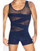 L'Homme Invisible Singlet CURIO Seamless Bodysuit Transparent Navy FW01 4 - SexyMenUnderwear.com