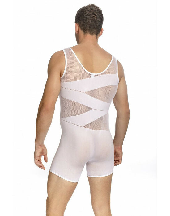 L'Homme Invisible Singlet CURIO Seamless Bodysuit Transparent White FW01 4 - SexyMenUnderwear.com