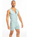 L'Homme Invisible Sleeveless Bodysuit Hypnos Ice Blue Cotton Jersay HW137 9 - SexyMenUnderwear.com