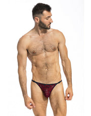 L'Homme Invisible String ELIO Striptease Transparent Thong Detachable Red MY83 6 - SexyMenUnderwear.com